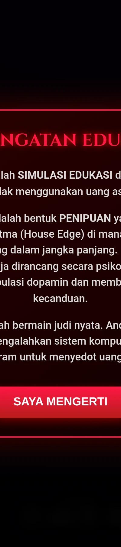 Sistem Edukasi Judi Online screenshot