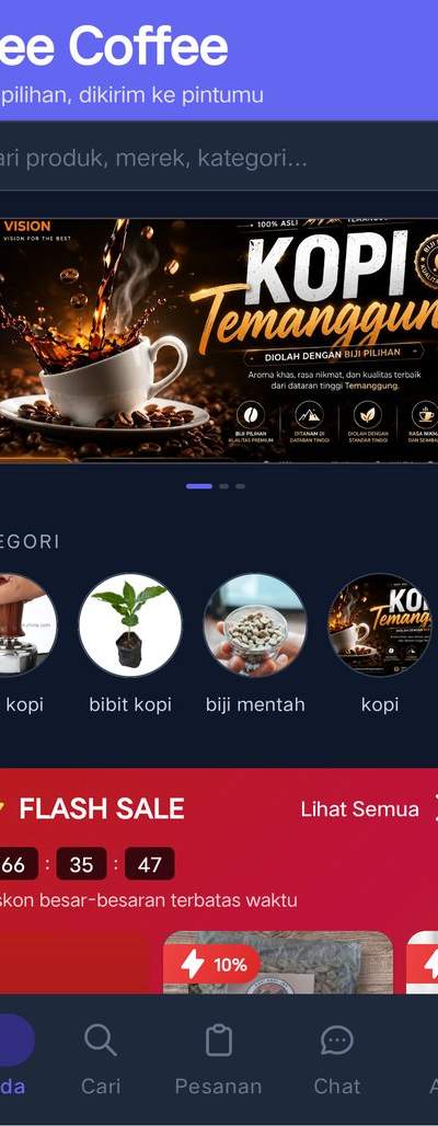 Tree Coffee Mobile — Beranda